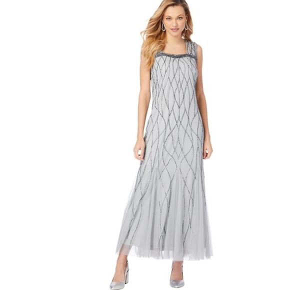 Roaman's Women's Plus Size Beaded Sweetheart Gown Dress 18w - Picture 1 of 14